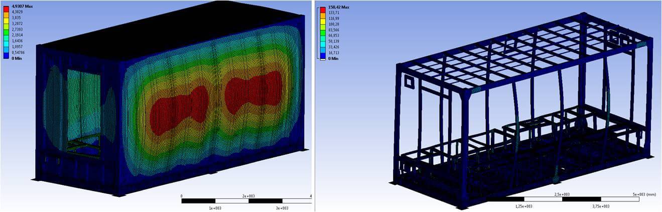 Modélisation 3D calcul structure container