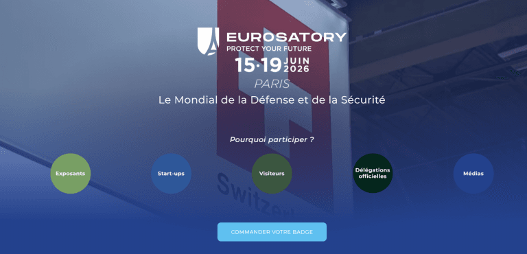 Visuel du salon Eurosatory Mondial de la Défense